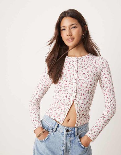 Gilet manches longues à petites fleurs - Miss Selfridge - Modalova