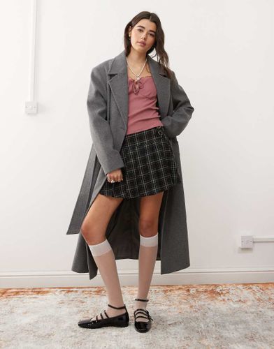 Mini-jupe plissée à carreaux - Miss Selfridge - Modalova