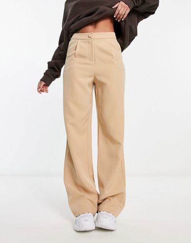 Pantalon fluide coupe dad droite - Taupe - Miss Selfridge - Modalova