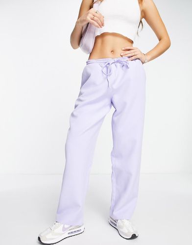 Pantalon large taille basse - Lilas - Miss Selfridge - Modalova