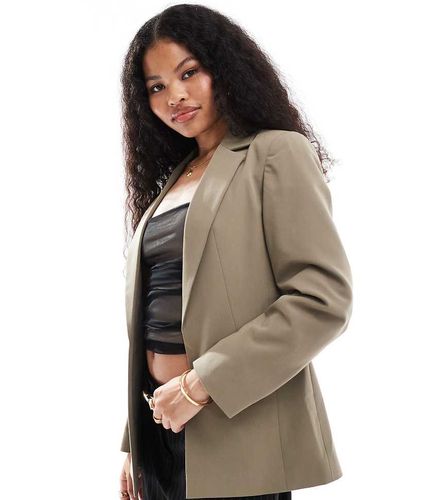 Blazer basique coupe classique - Kaki - Miss Selfridge Petite - Modalova