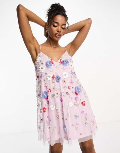 Premium - Robe courte à ornements fleurs - Couleurs vives - Miss Selfridge - Modalova