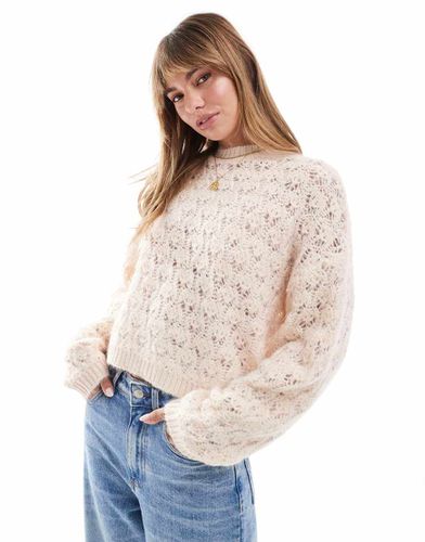 Pull en maille pointelle délicate - pastel - Miss Selfridge - Modalova