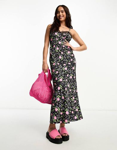 Robe nuisette mi-longue à bords en dentelle - Imprimé fleurs - Miss Selfridge - Modalova