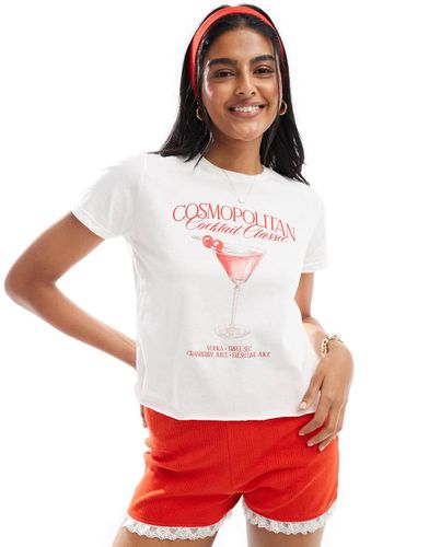 T-shirt à imprimé Cosmopolitan et Cocktail - Miss Selfridge - Modalova