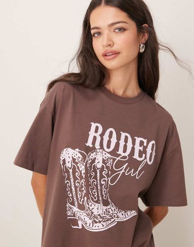 T-shirt oversize à imprimé Rodeo Girl - Miss Selfridge - Modalova