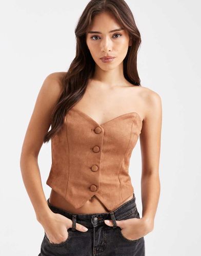 Top bandeau style corset en sudine - Miss Selfridge - Modalova