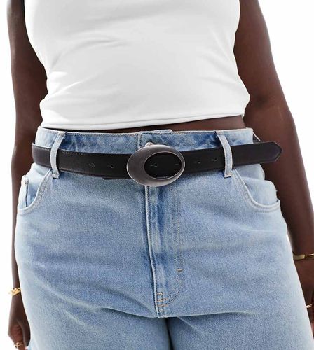 Ceinture avec boucle ovale effet vieilli - My Accessories Curve - Modalova