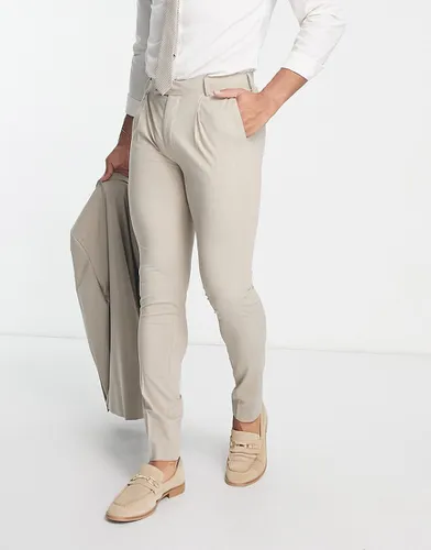 Camden - Pantalon de costume skinny en tissu stretch de qualité supérieure - Taupe - Noak - Modalova