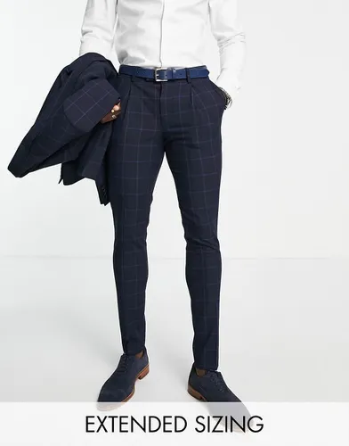Pantalon de costume ultra ajusté à grands carreaux en tissu stretch - Noak - Modalova