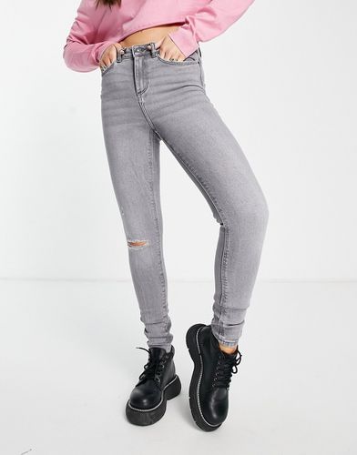 Premium - Callie - Jean skinny à taille haute et genou déchiré - clair - Noisy May - Modalova