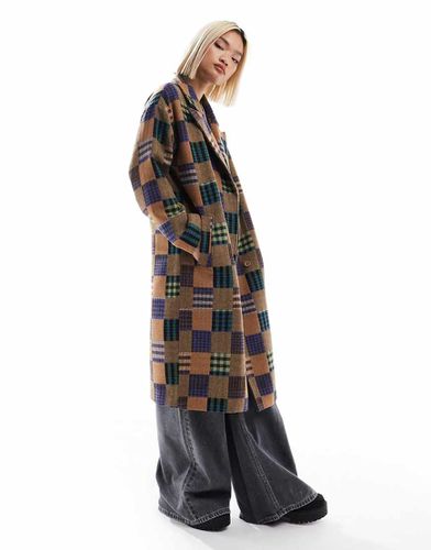 Manteau oversize à carreaux style patchwork - Native Youth - Modalova