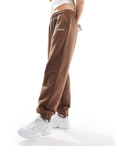 Linear Heritage - Pantalon de jogging en molleton brossé - Marron - New Balance - Modalova