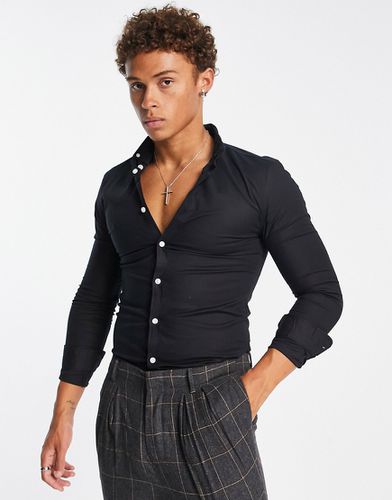 Chemise oxford moulante manches longues - New Look - Modalova