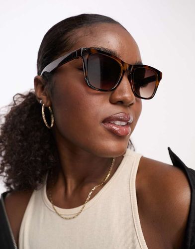 Lunettes de soleil effet écaille de tortue - Marron - New Look - Modalova