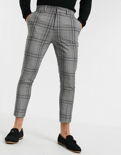 Pantalon court habillé ajusté - Carreaux - New Look - Modalova
