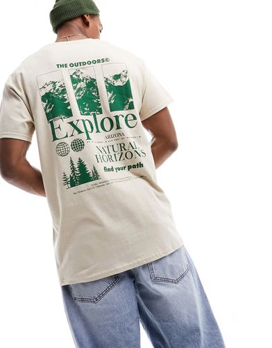 T-shirt à inscription Natural Horizons - Taupe - New Look - Modalova