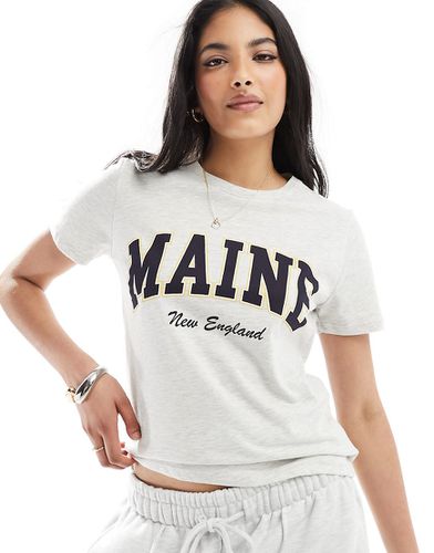 T-shirt crop top Maine » - New Look - Modalova