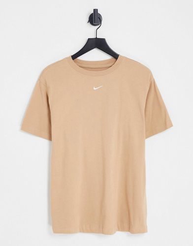 Essential - T-shirt coupe boyfriend à mini logo virgule - chanvre - Nike - Modalova