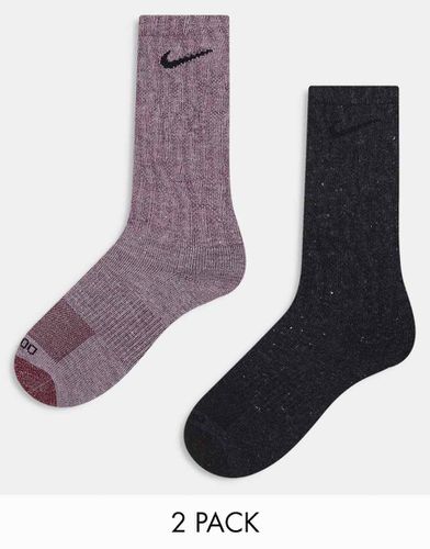 Everyday Plus - Lot de 2 paires de chaussettes rembourrées - Nike - Modalova