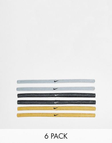 Lot de 6 bandeaux imprimés effet métallisé - Nike - Modalova
