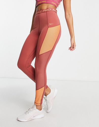 Nike Pro - Legging de sport taille haute en tissu Dri-FIT - Rose - Nike Training - Modalova