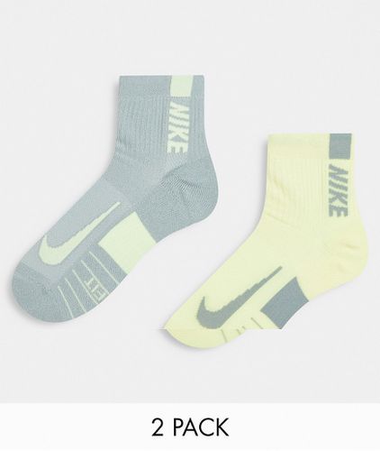 Lot de 2 paires de socquettes - et jaune - Nike Running - Modalova