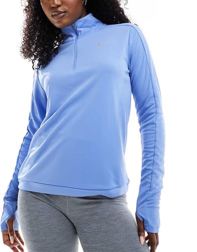 Pacer - Top manches longues en tissu Dri-FIT à col zippé - Bleu clair - Nike Running - Modalova