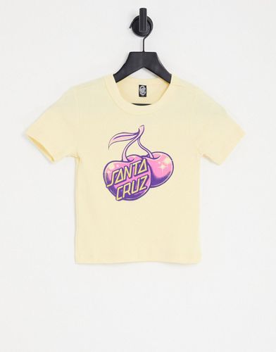 T-shirt rétréci avec imprimé cerise - Santa Cruz - Modalova