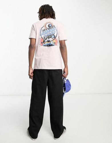 Dart Arts - T-shirt à pois avec imprimé sur le devant et au dos - Beige - Santa Cruz - Modalova
