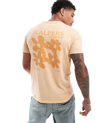 T-shirt à motif fleurs - Pêche clair - Scalpers - Modalova
