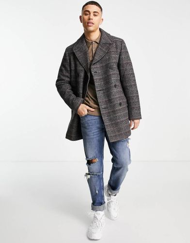 Caban en laine à carreaux - Selected Homme - Modalova