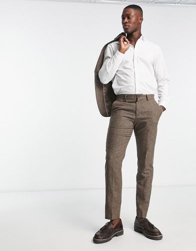 Pantalon de costume coupe slim en laine mélangée à carreaux - Selected Homme - Modalova