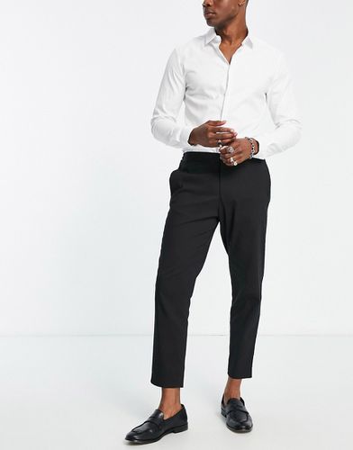 Pantalon habillé court coupe ajustée avec taille élastique - Selected Homme - Modalova