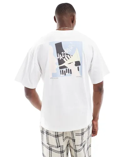T-shirt ultra oversize avec imprimé jazz au dos - Selected Homme - Modalova