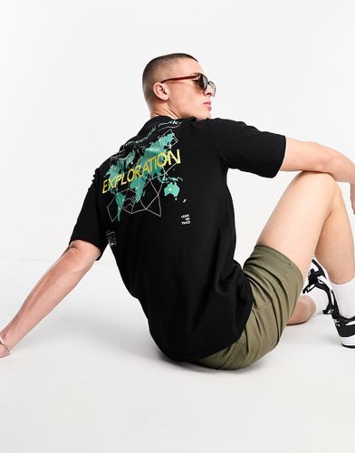 T-shirt oversize avec imprimé exploration au dos - Selected Homme - Modalova