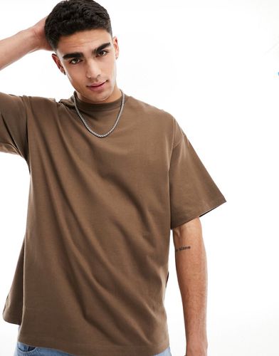 T-shirt oversize épais - Marron - Selected Homme - Modalova