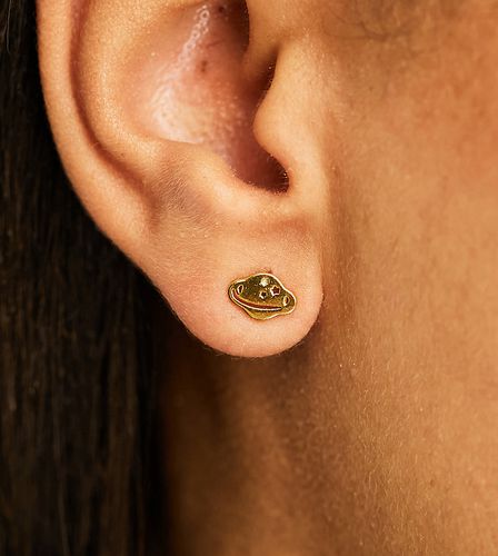 Seol + Gold - Boucles d'oreilles planète en vermeil avec or 18 carats - Seol Gold - Modalova