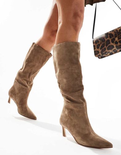 Lavan - Bottes hauteur genou en daim - Taupe - Steve Madden - Modalova