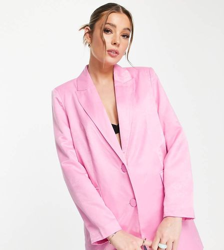 Blazer satiné - bonbon - Stradivarius - Modalova