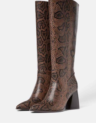 Bottes  talon haut et imprim animal - Stradivarius - Modalova