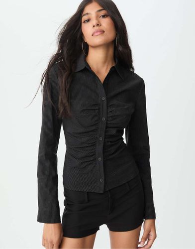 Chemise fronce  rayures - Stradivarius - Modalova