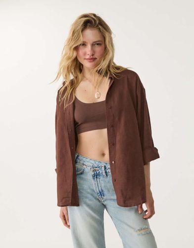 Daily - Chemise en lin mlang - Stradivarius - Modalova