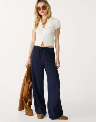 Pantalon habill - Bleu fonc - Stradivarius - Modalova