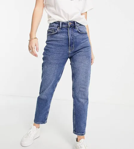 Petite - Jean mom slim stretch - authentique - Stradivarius - Modalova