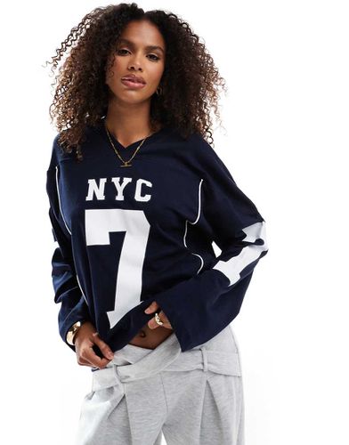 STR - Sweat style maillot de baseball oversize - Stradivarius - Modalova