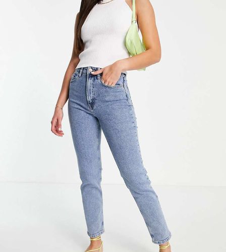 Tall - Jean mom slim stretch en coton - - MBLUE - Stradivarius - Modalova