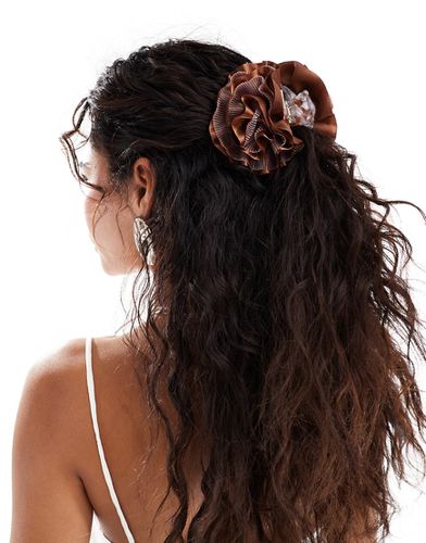 Pince à cheveux avec grosse rose - Écaille de tortue - Sui Ava - Modalova