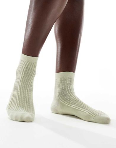 Sofie - Chaussettes en maille pointelle - matcha - Sui Ava - Modalova