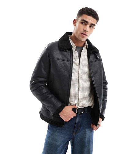 Blouson aviateur en imitation peau de mouton - Superdry - Modalova